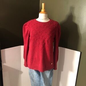 Adrienne Vittadini Puff Sleeve Sweater Sz M NWT